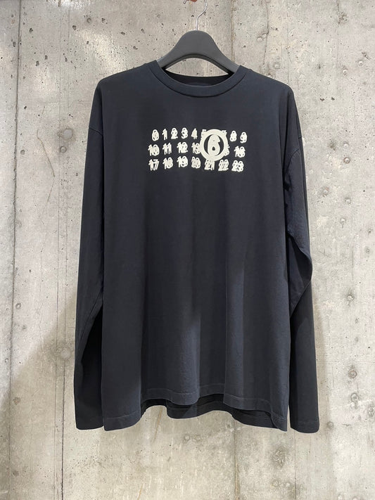 MM6/メゾンマルジェラ 長袖Tシャツ(ロンT) <62ＧＤ0175S23588> ブラック(黒)