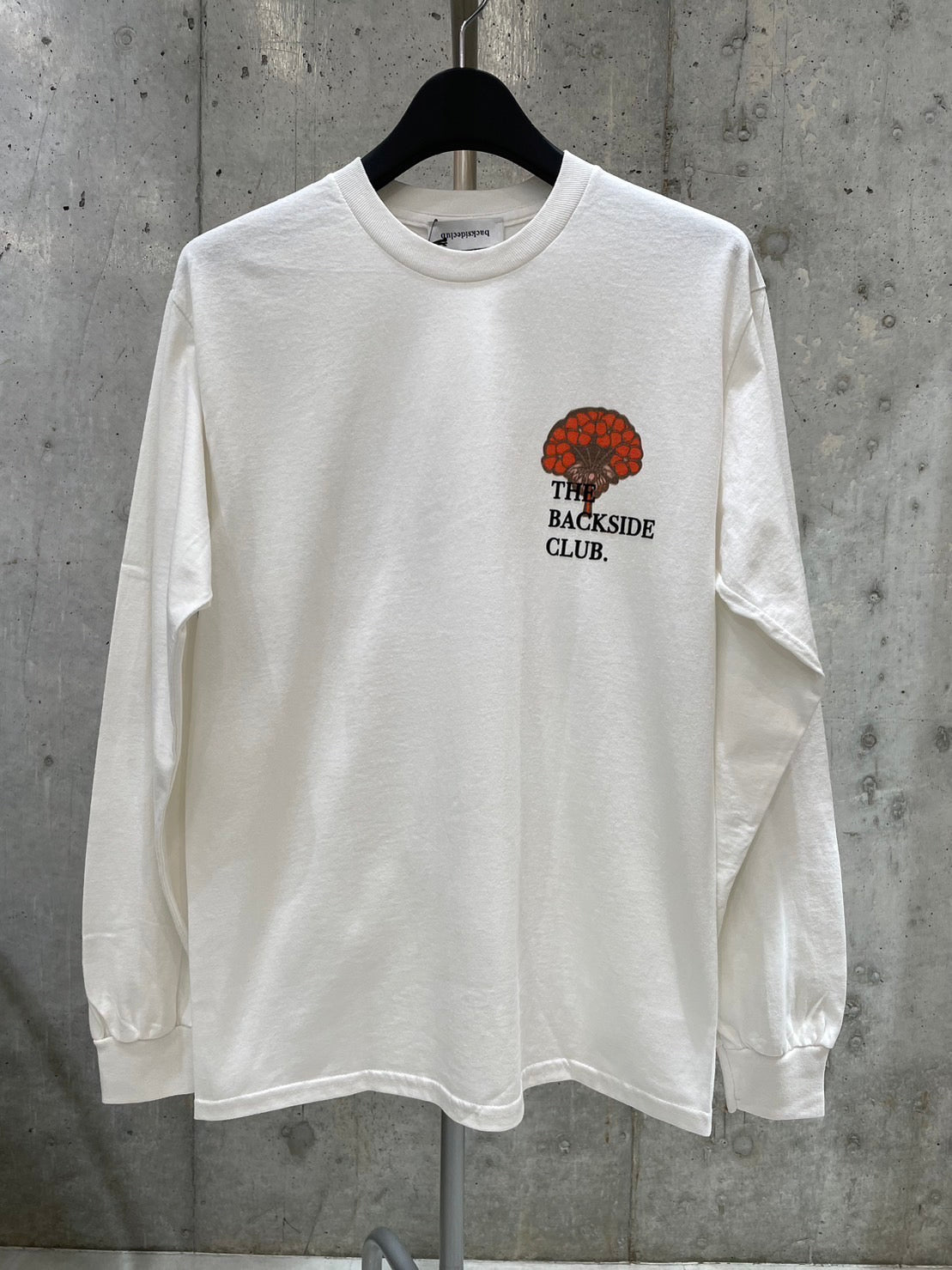 BACK SIDE CLUB/バックサイドクラブ 長袖Tシャツ(ロンT) <MHL730> ホワイト(白)