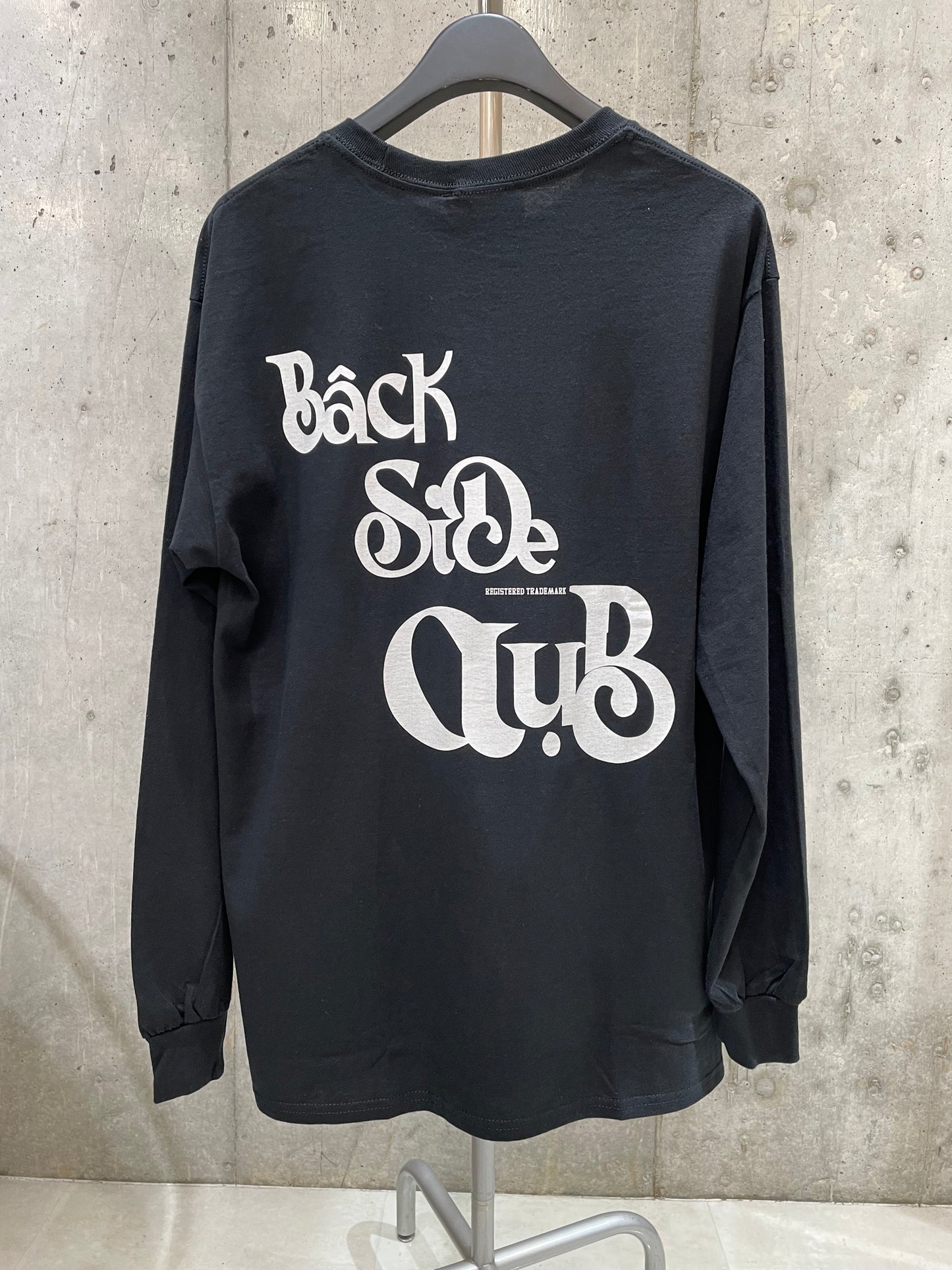 BACK SIDE CLUB/バックサイドクラブ 長袖Tシャツ(ロンT) <ＭＨＬ713> ブラック(黒)